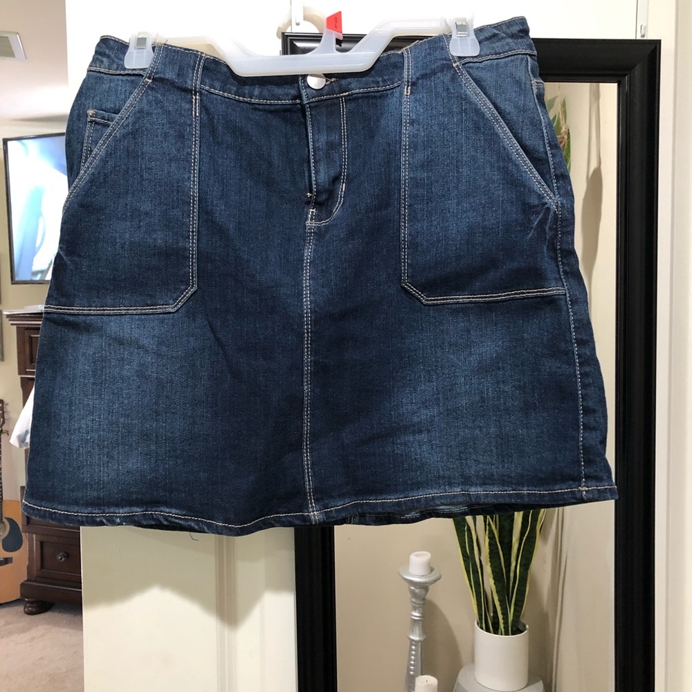 Jean mini skirt